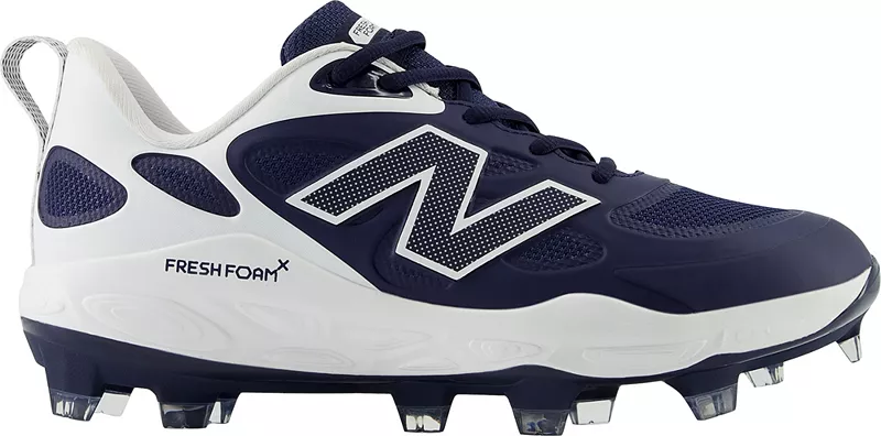 Женские формованные бутсы для софтбола New Balance Fresh Foam X VELO v4, темно-синий/белый