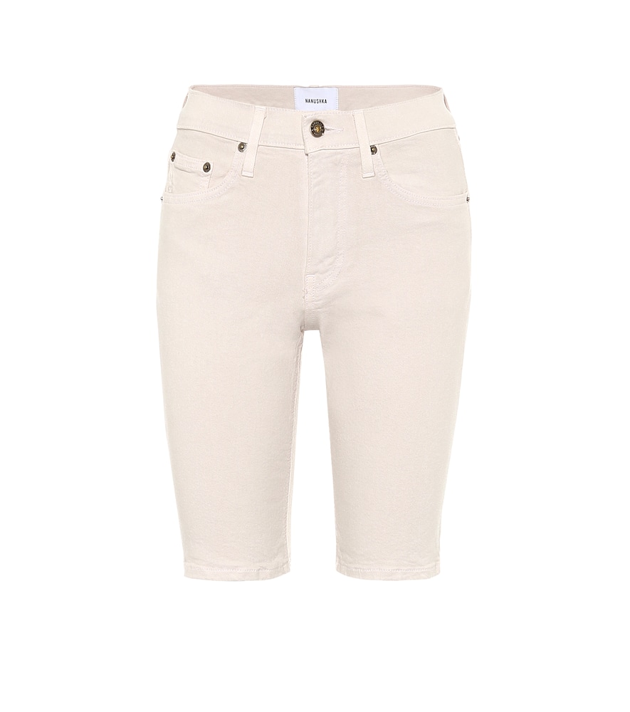 

Шорты Kiki из денима Nanushka, Creme