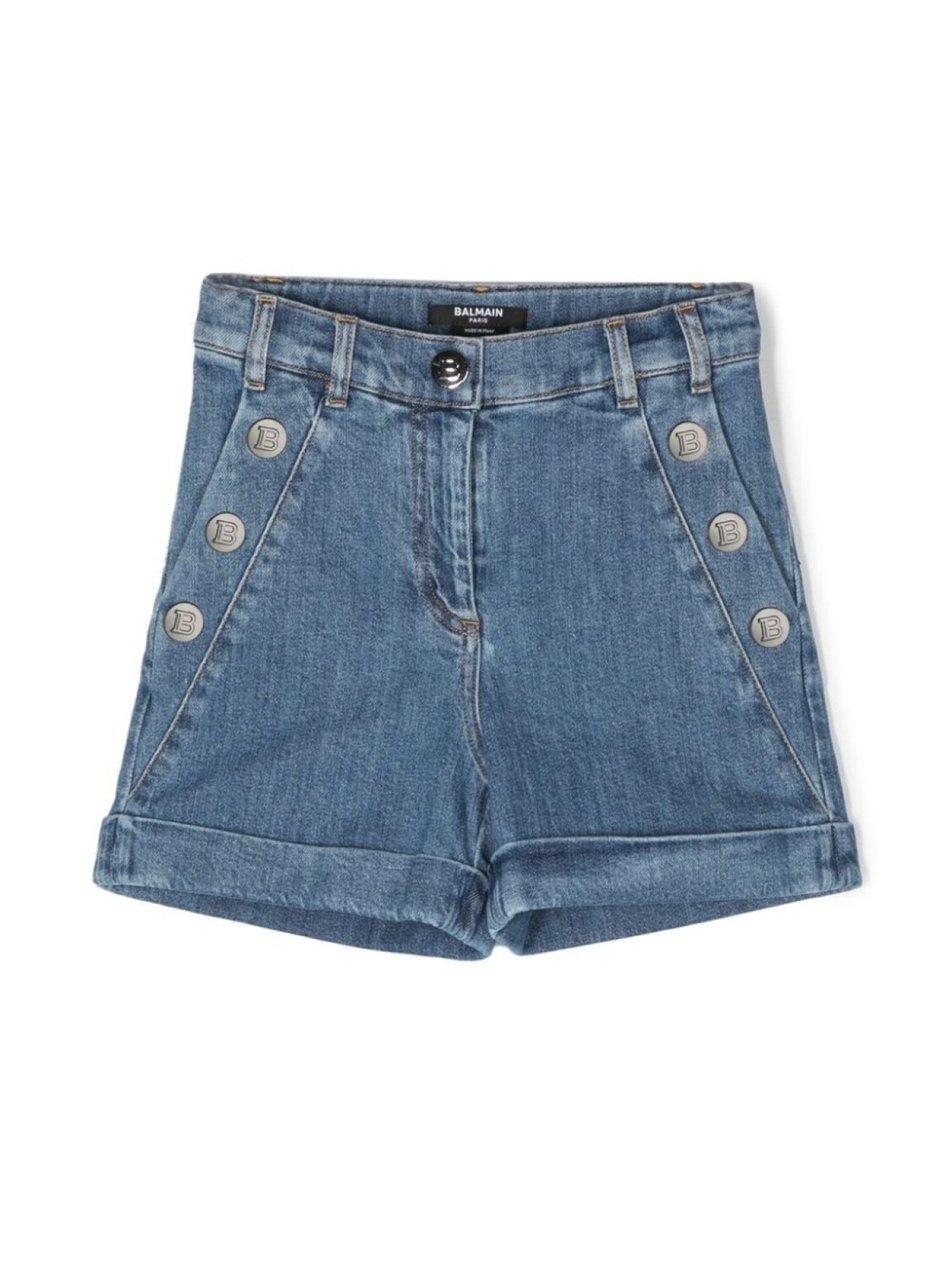 

Balmain Kids джинсовые шорты с пуговицами, синий