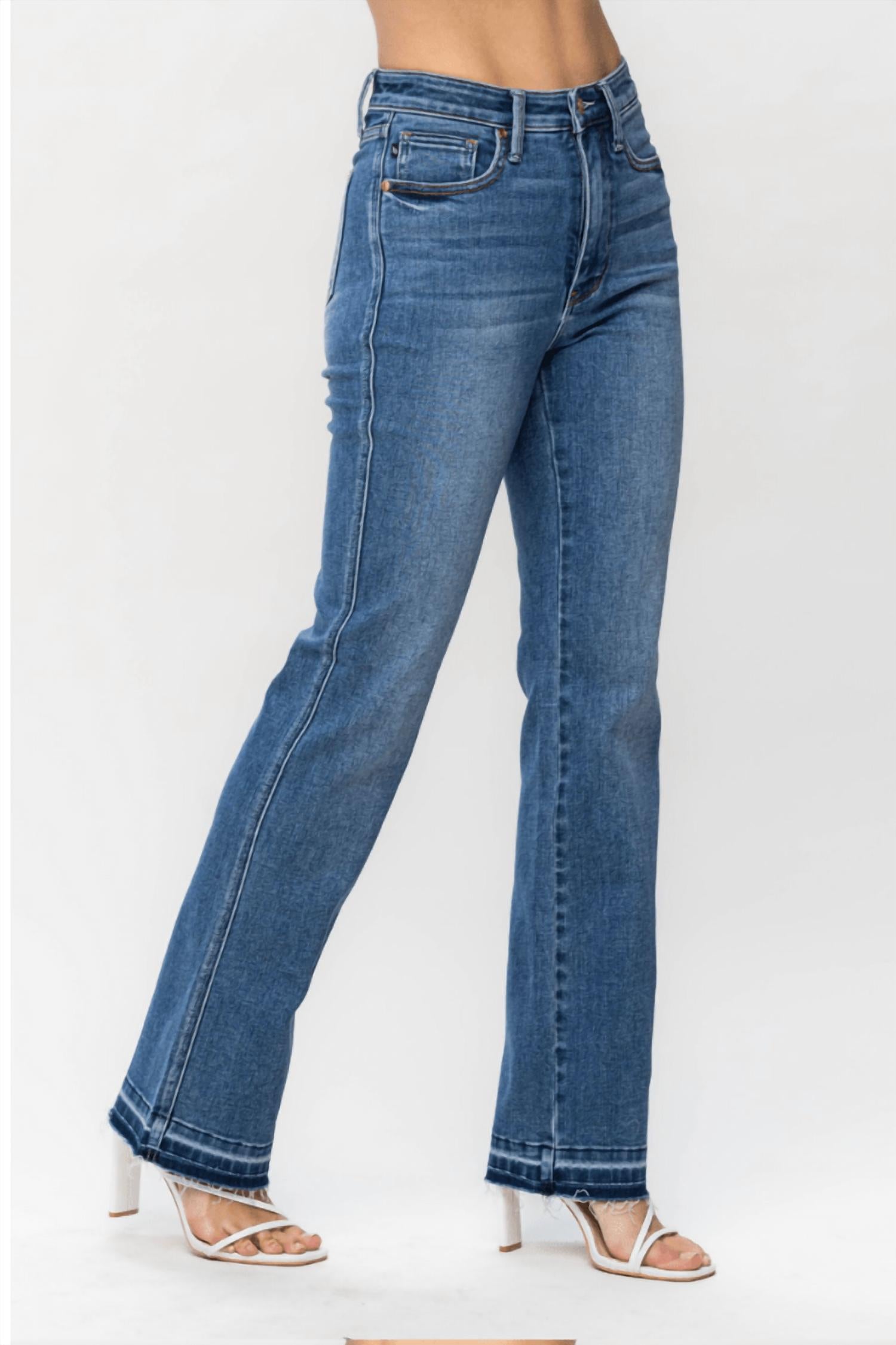 

Джинсы Boot Cut с высокой талией и контролем живота синего цвета Judy Blue