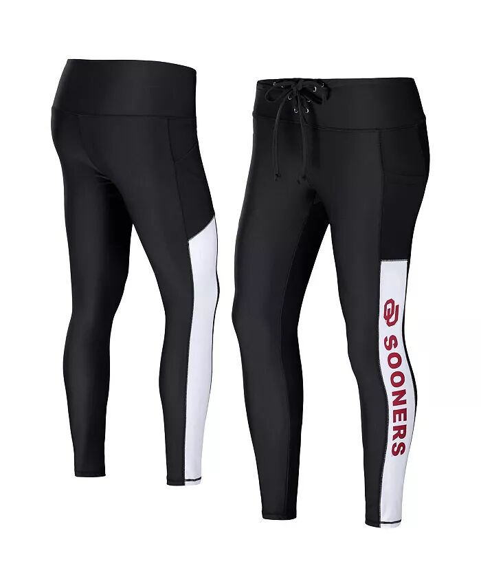 

Женские черные леггинсы Oklahoma Sooners в рубчик WEAR by Erin Andrews