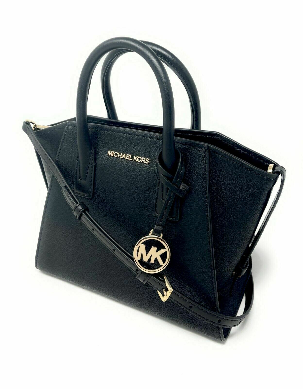 

Michael Kors Avril To Zi кожаная сумка-саквояж через плечо, черный
