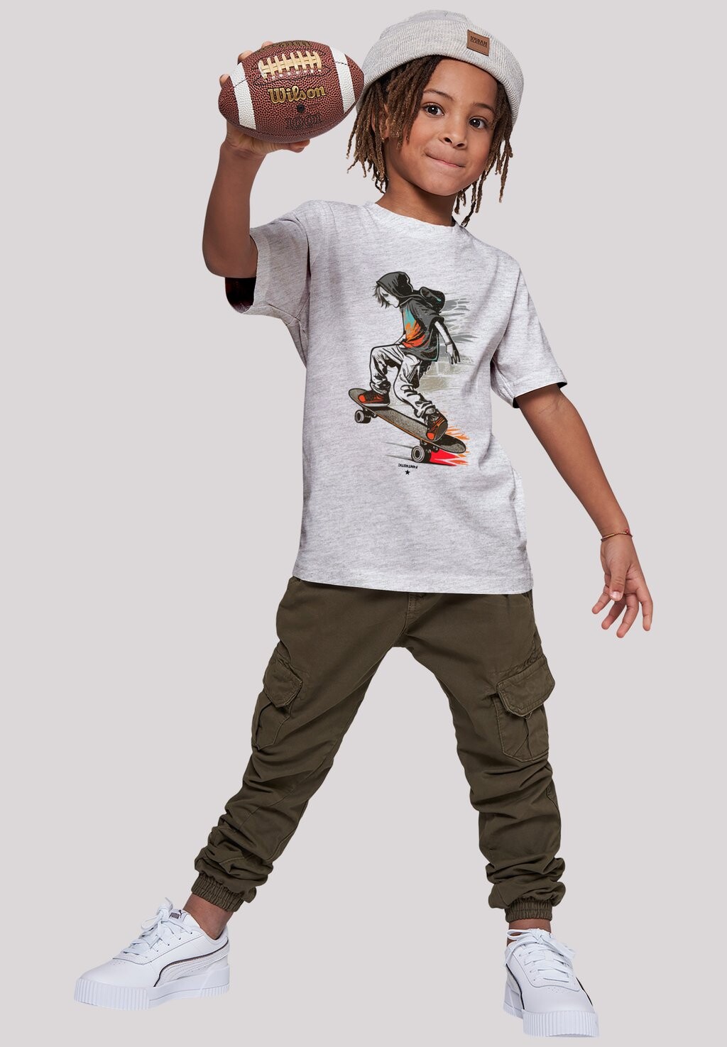 

Футболка с принтом SKATEBOARDER F4NT4STIC, цвет heather grey