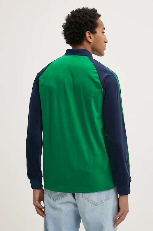 Толстовка велюровая Velour Polo Adidas Originals, зеленый — фото 3