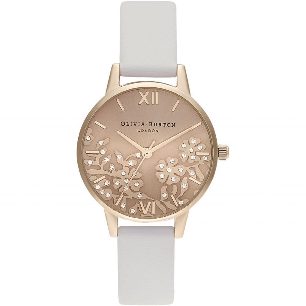 

Часы из белой синтетической кожи Olivia Burton