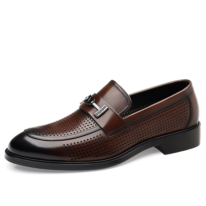 

POPULAR ROUSE PR Коричневые мужские кеды с перфорацией, цвет Brown Cut-Out