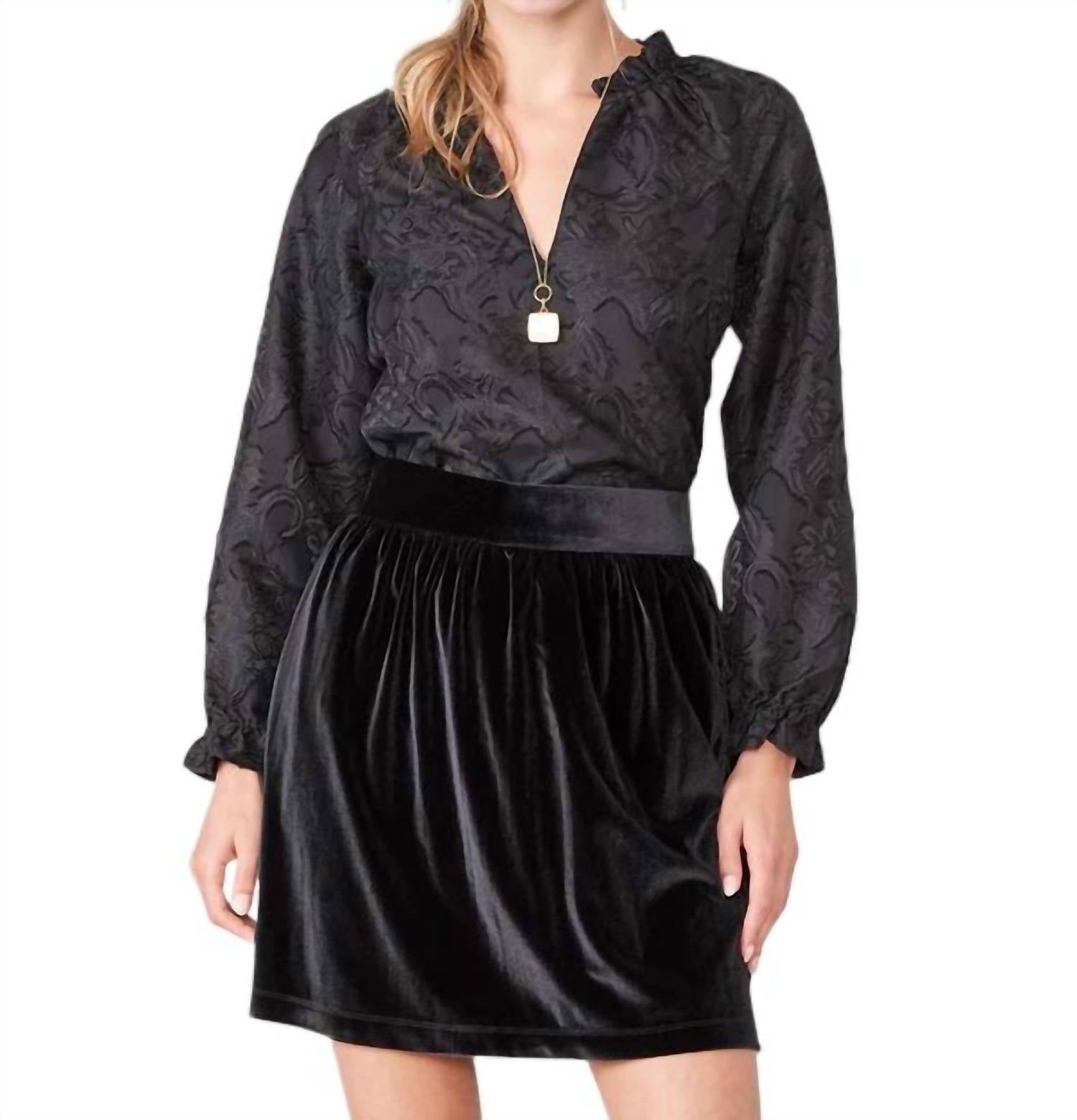 

Юбка Gianna Stretch Velvet черного цвета spartina 449