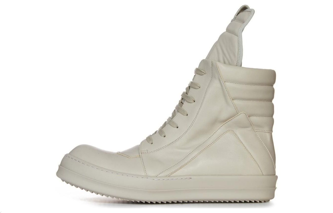 

Высокие кожаные скейтерские кроссовки мужские белые RICK OWENS