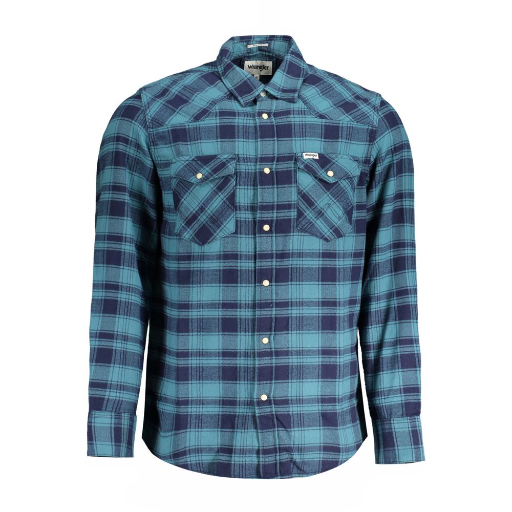 

Мужская рубашка Wrangler из хлопка, синий