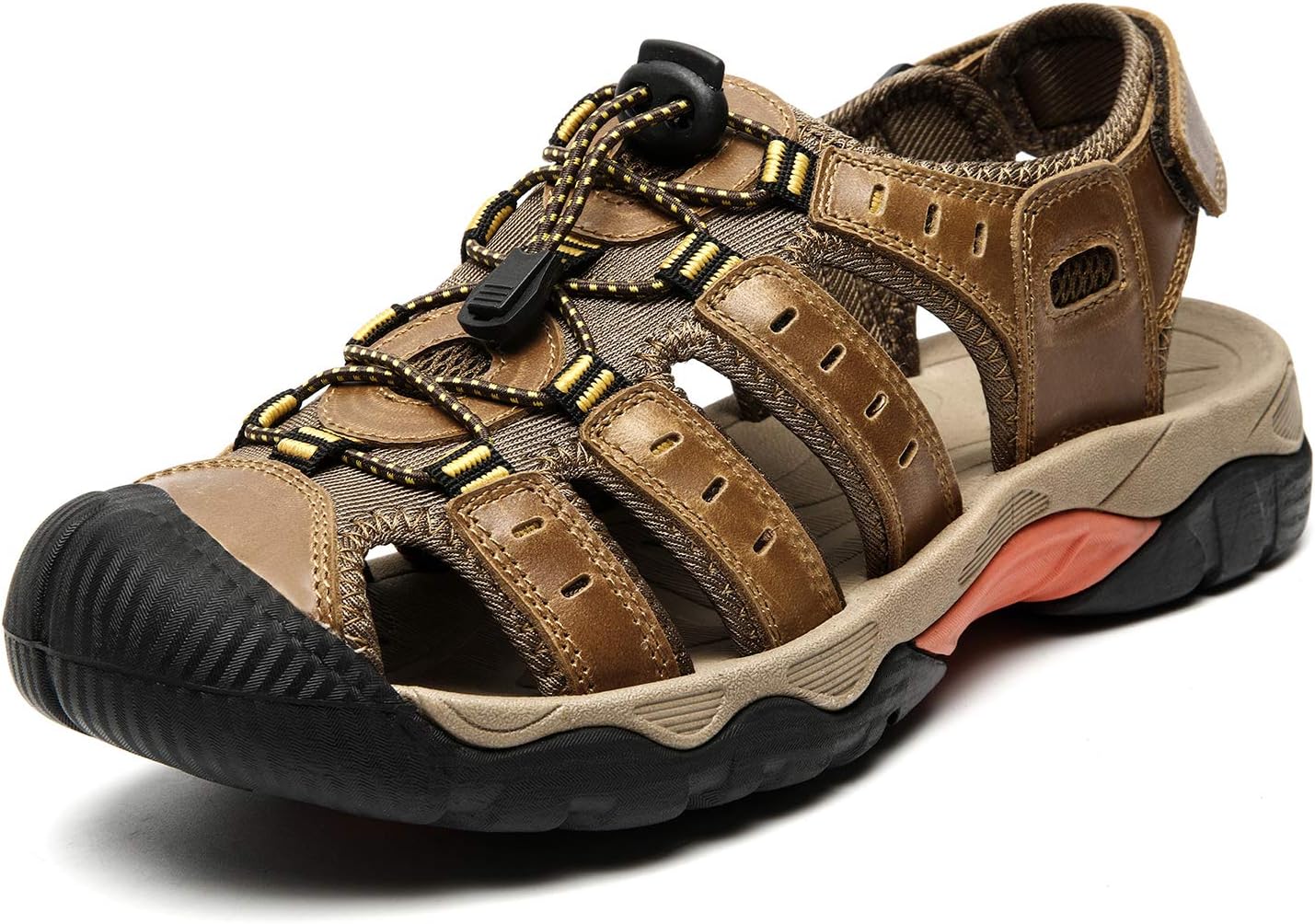 

Мужские спортивные сандалии Aisfn для активного отдыха на улице, с регулируемой застежкой, модные пляжные туфли, для отдыха, развлечений, шопинга, прогулок, вождения и работы Asifn, коричневый