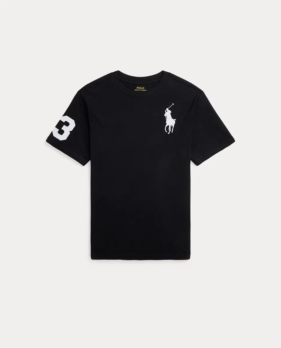 

Футболка из хлопка для мальчика с Большим Пони Polo Ralph Lauren, чёрный