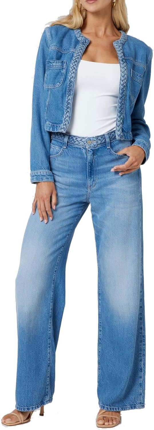 

Женские эко-плеченые джинсы GUESS с широкими штанинами, Formentera