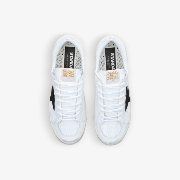 Мужские низкие кроссовки Stardan из кожи и сетки Golden Goose, черный — фото 2