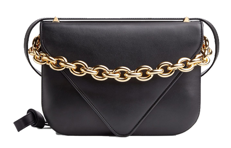 

Bottega Veneta Сумка-конверт MOUNT Smooth Calf Leather, наплечная сумка, кросс-боди среднего размера женская black