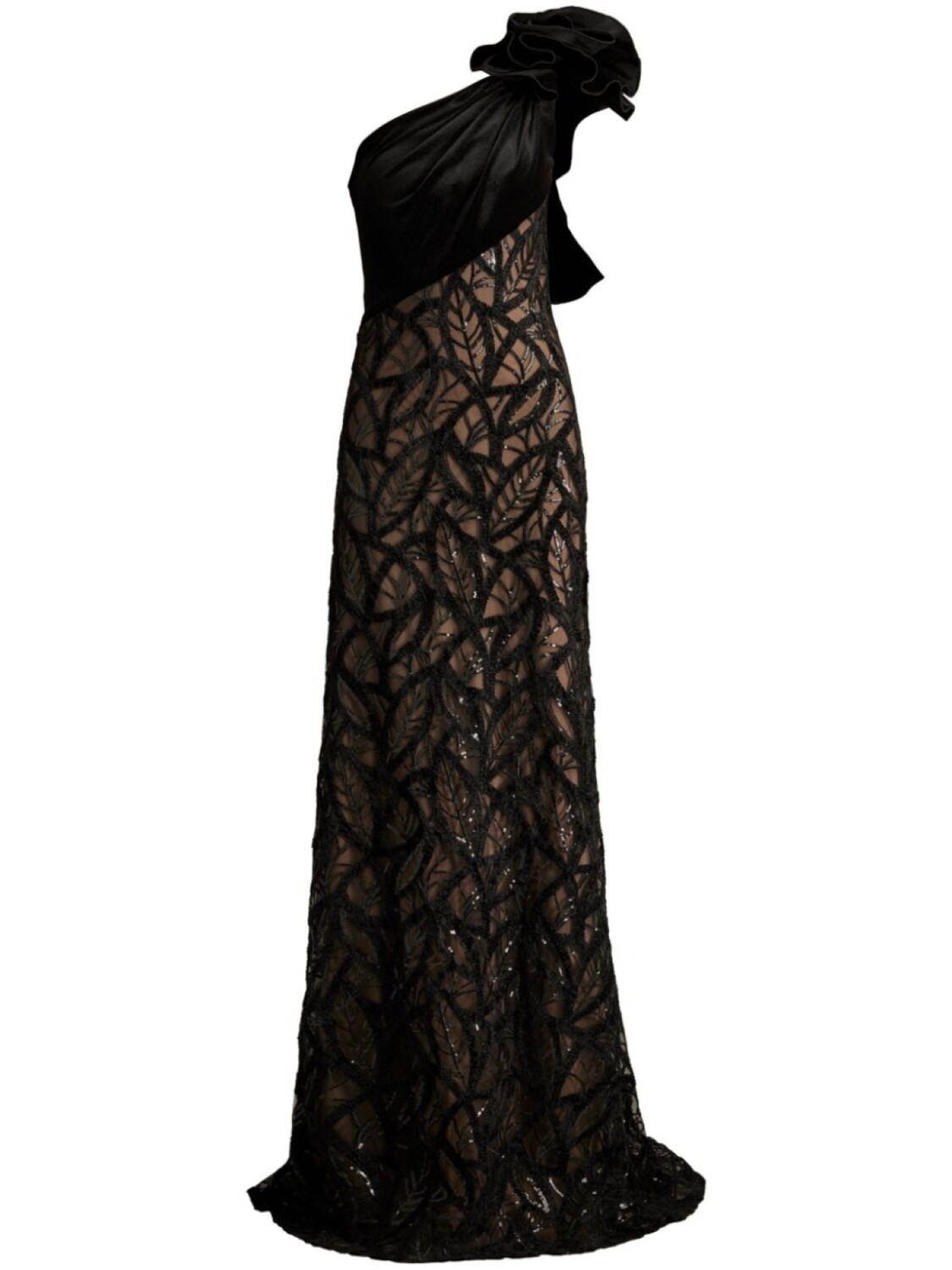

Платье Caraway на одно плечо Tadashi Shoji, черный