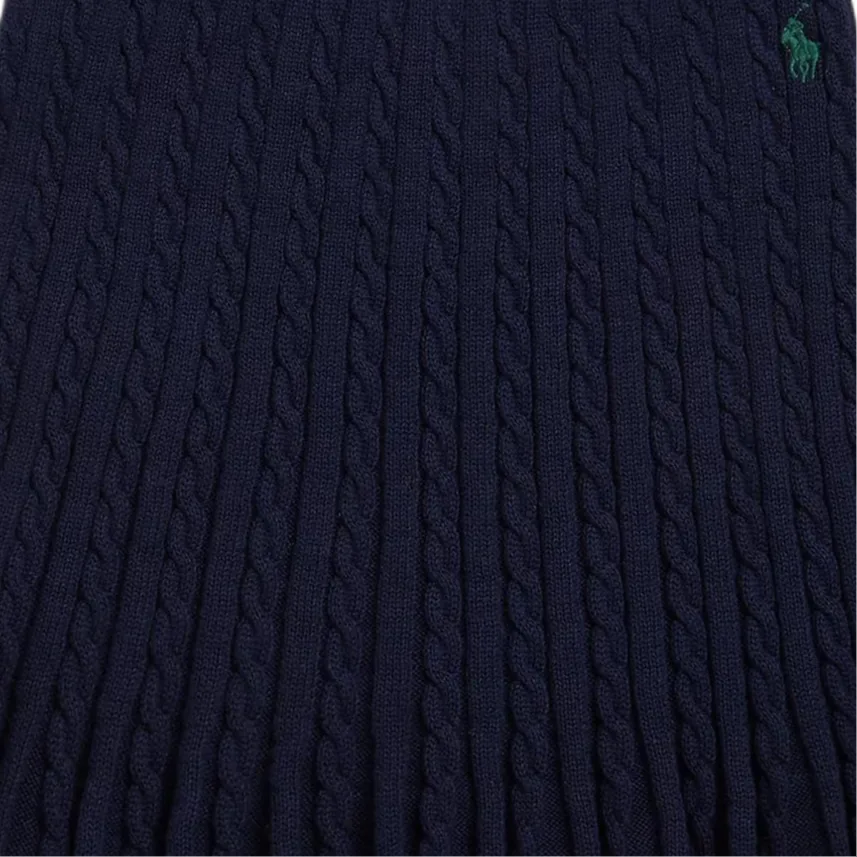 Однотонная умеренная юбка Kids' Polo Ralph Lauren, marine синий — фото 4