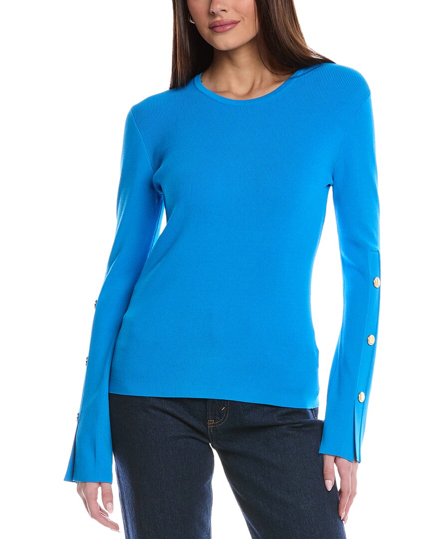 

St. John Fine Gauge Knit свитер, синий