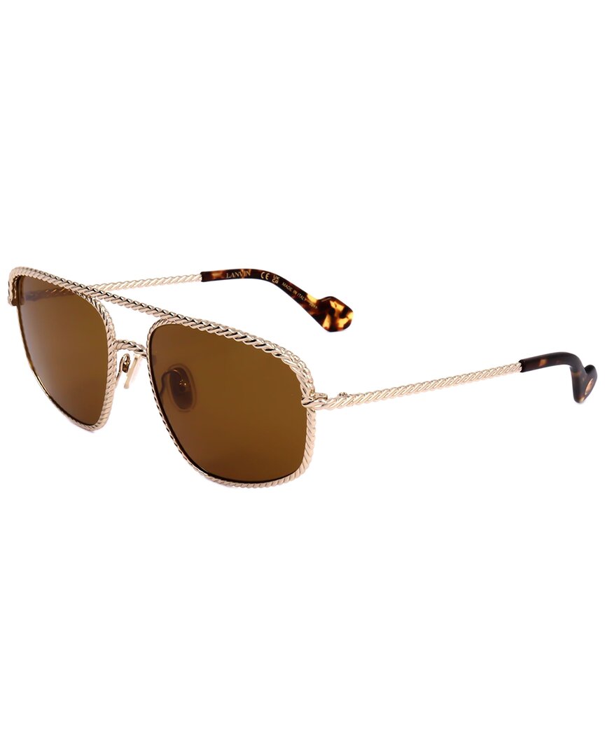 

LANVIN Унисекс LVN128S 58 мм солнцезащитные очки, золотой