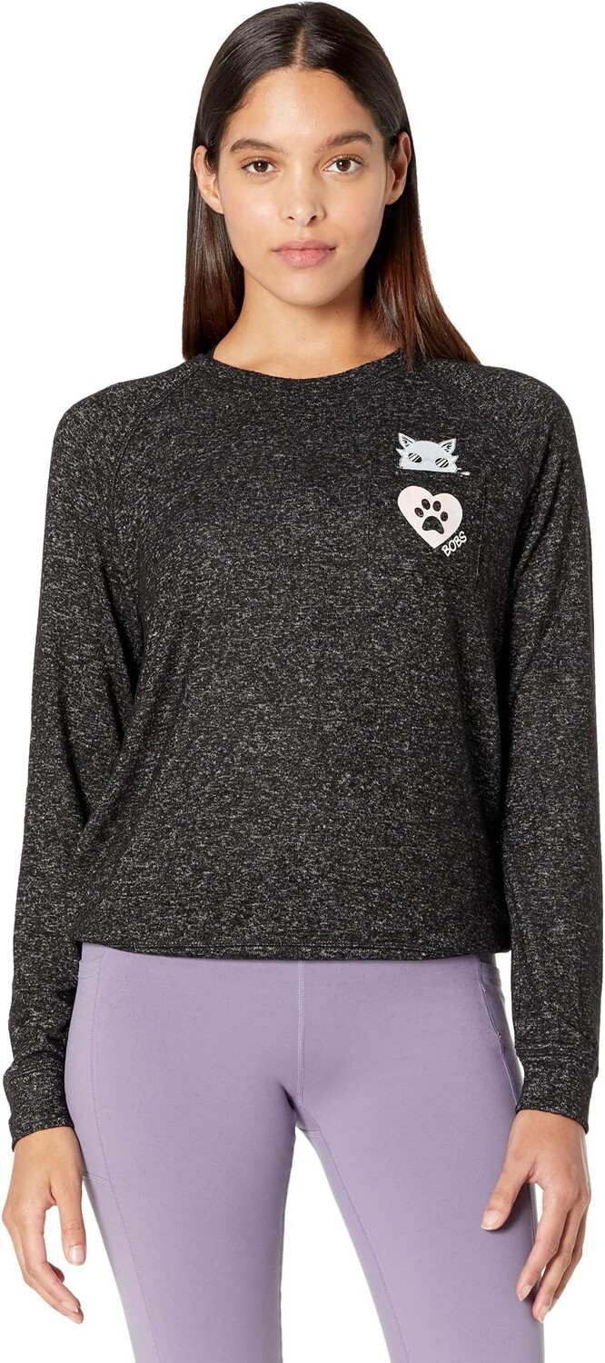 

Рубашка SKECHERS Shady Cat Cozy Pullover, цвет Black Heather