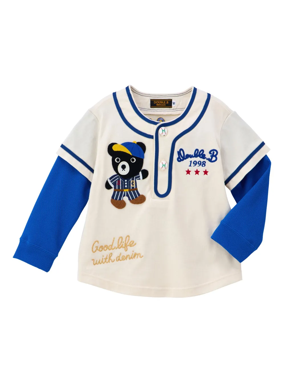 

Бейсболка с длинными рукавами Miki House, белый