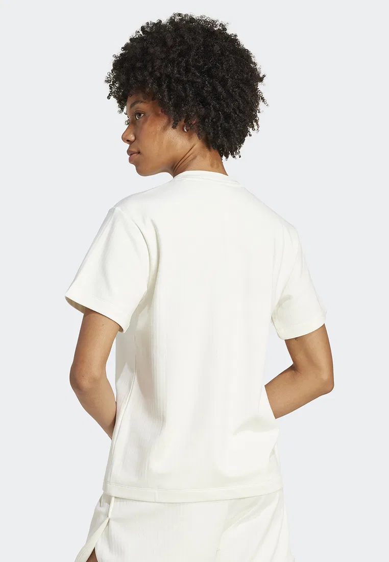 Футболка, широкий рубчик, Essentials, белый Adidas — фото 2