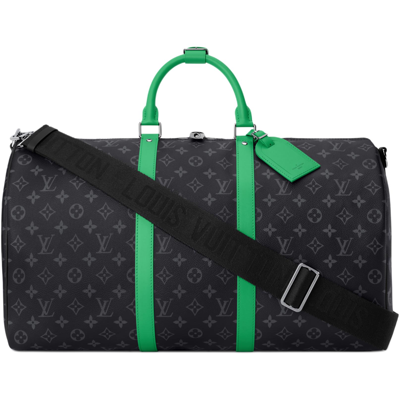 

LOUIS VUITTON Портативная дорожная сумка через плечо унисекс зеленая и черная