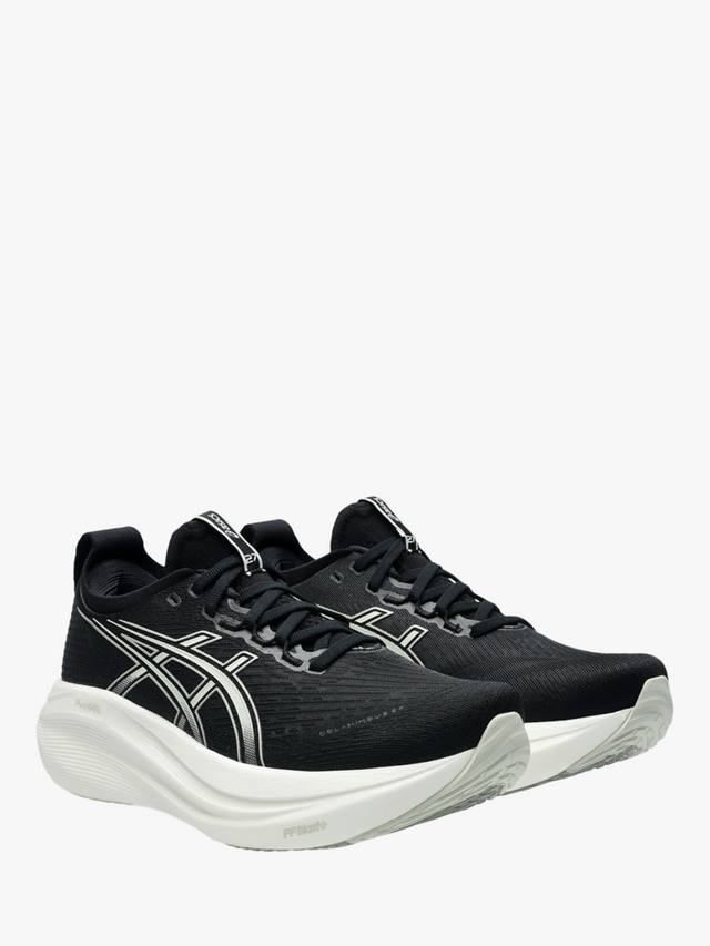 Женские кроссовки для бега gel-nimbus 27 ASICS, цвет Black/Lake Grey — фото 3