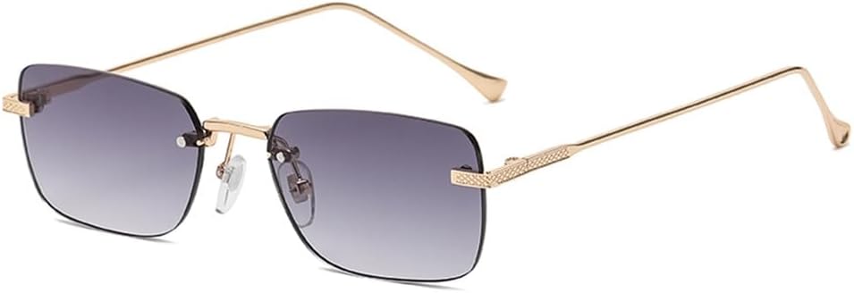 

Солнцезащитные очки UV400 с защитой от ультрафиолета — без оправы, в стиле металлик-панк, для женщин и мужчин, для бега и занятий спортом на открытом воздухе generic, Grey