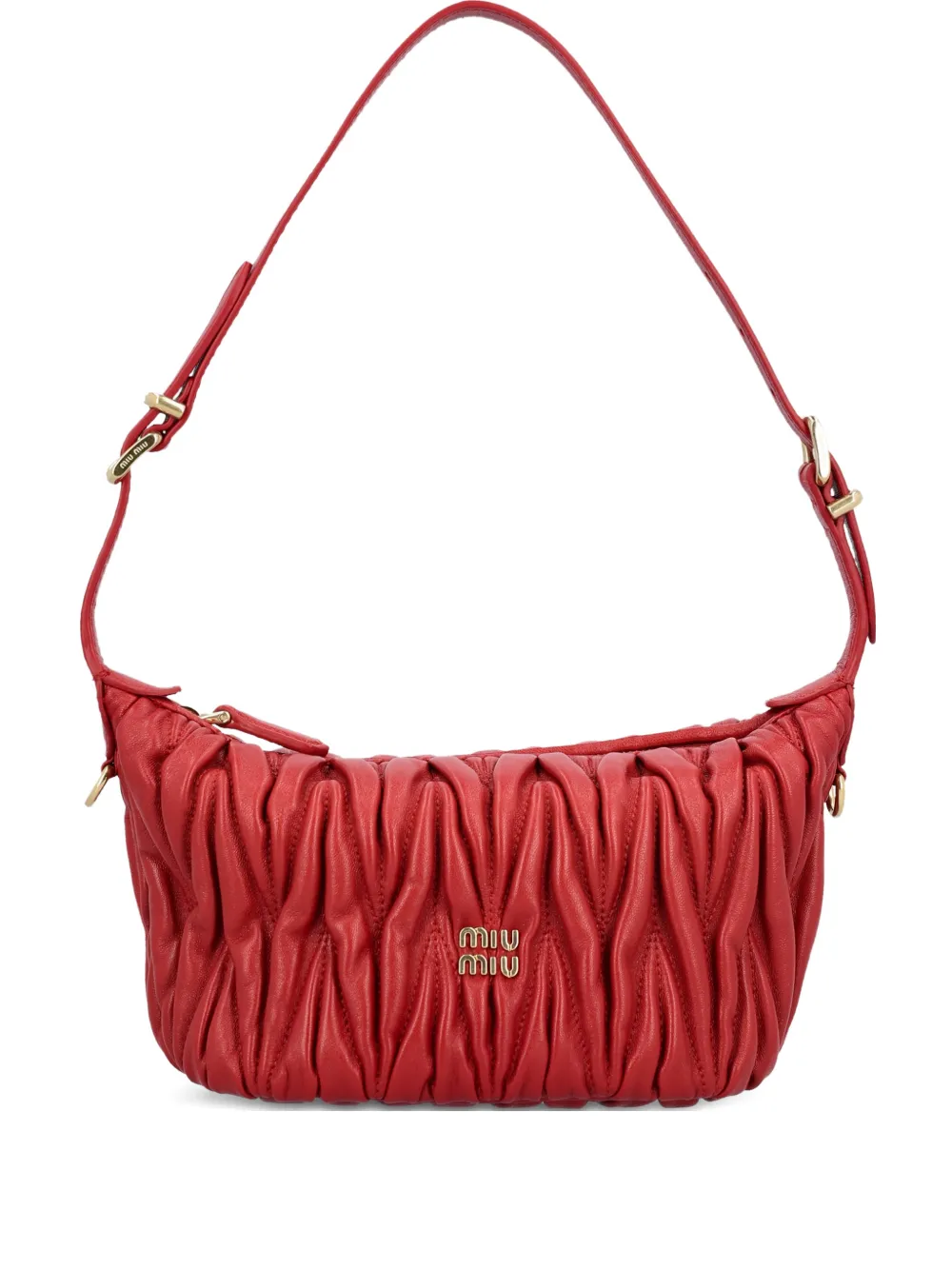 

Собранная мини-сумка Miu Miu, красный