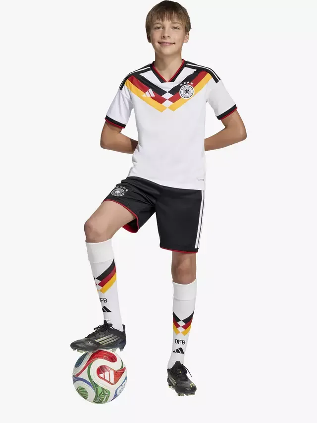 Детская домашняя футбольная футболка сборной Германии №26, белая adidas — фото 3