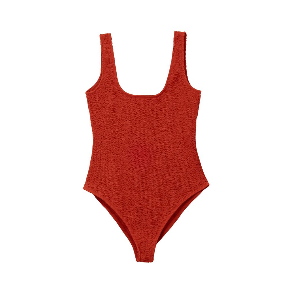 

Слитный купальник из оранжевого полиамида Bottega Veneta, оранжевый