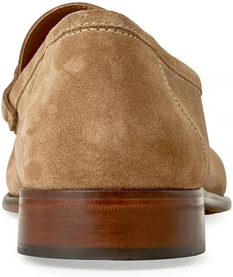 Лоферы мужские из итальянской кожи, Taupe Suede, Bruno Magli — фото 3