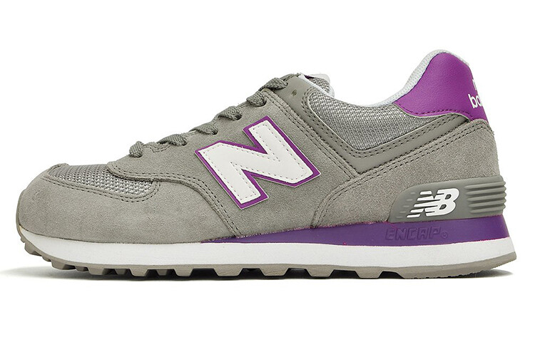 

Кроссовки женские серии NB 574 с низким верхом серо-фиолетового цвета New Balance
