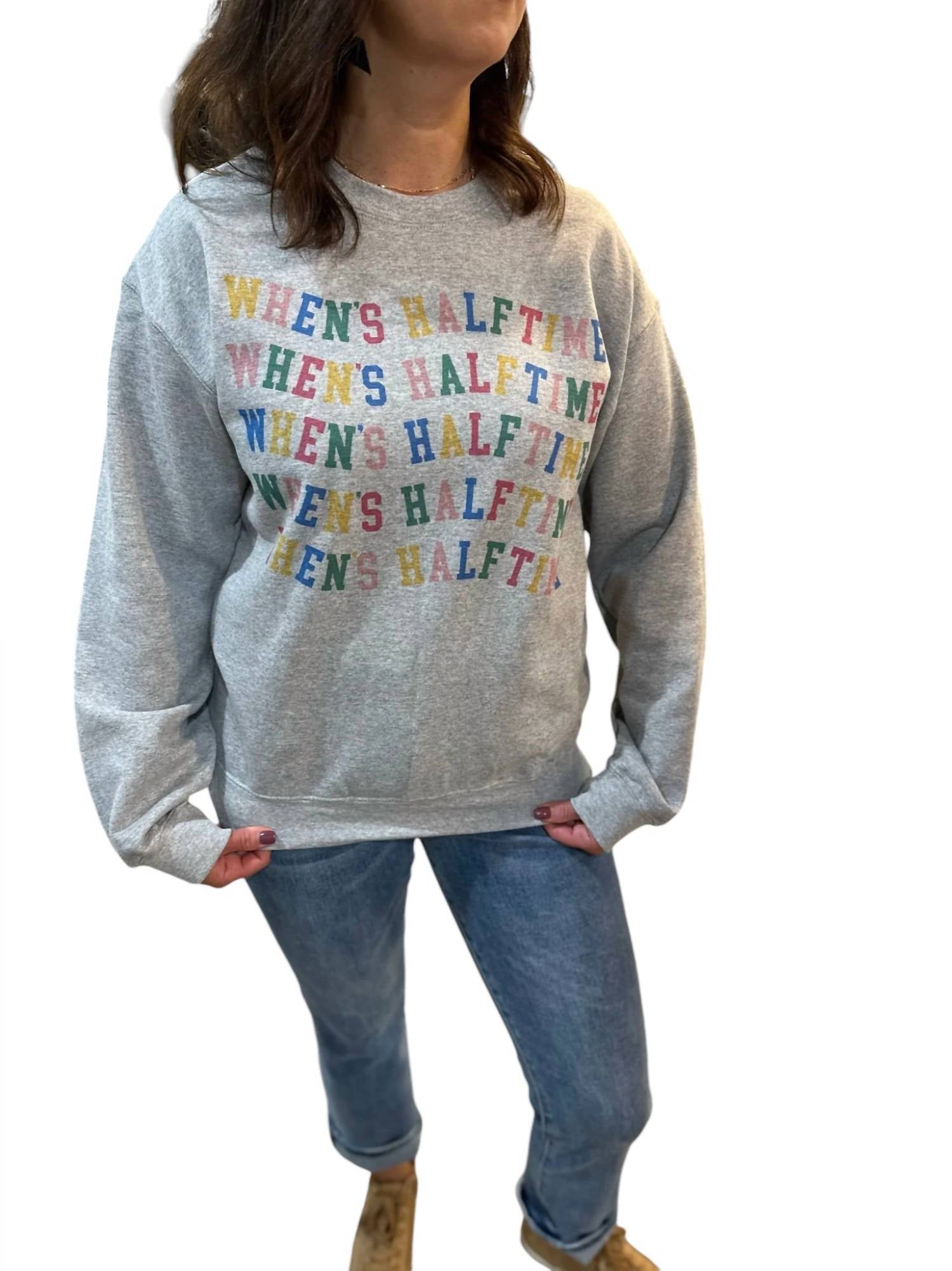 

Свитшот When's Halftime Crewneck серого цвета Rosemead
