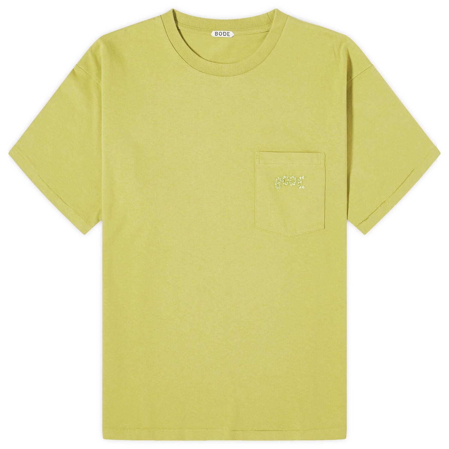 

Футболка Bode Embroidered Bode Pocket T-Shirt, зеленый