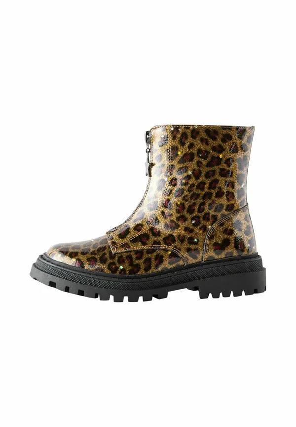 Стандартные ботильоны на молнии спереди Next, Leopard Print