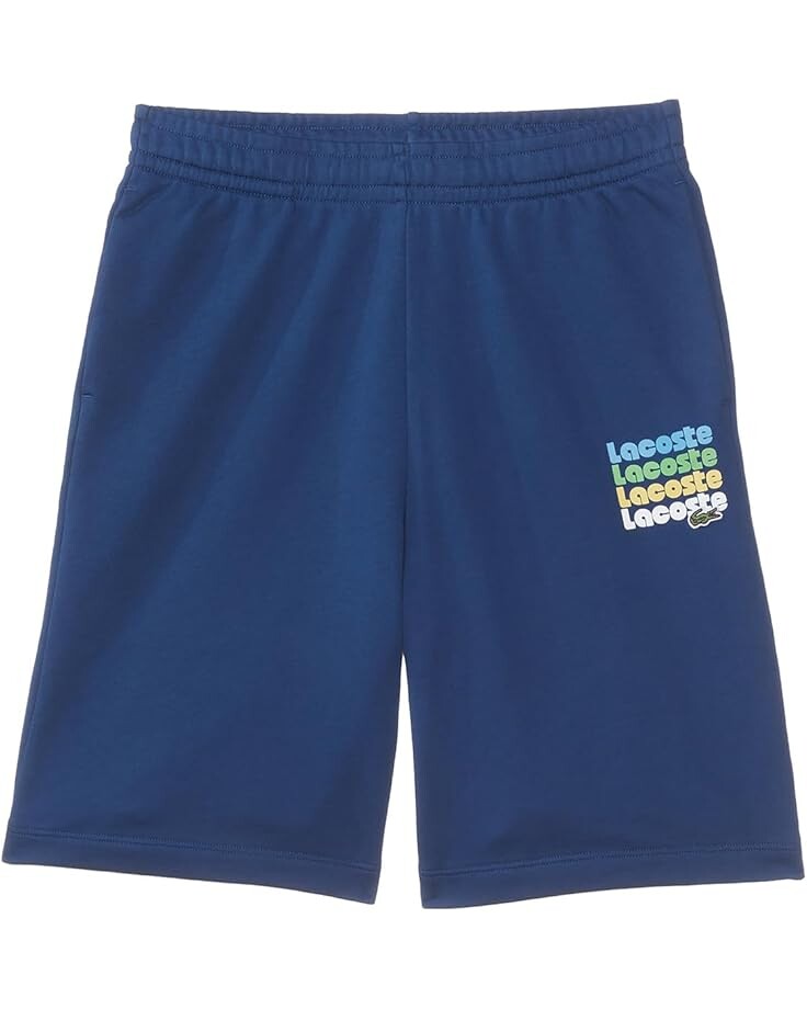 

Шорты Lacoste Kids Colorful Wording Graphic Drawstring Shorts, цвет Globe