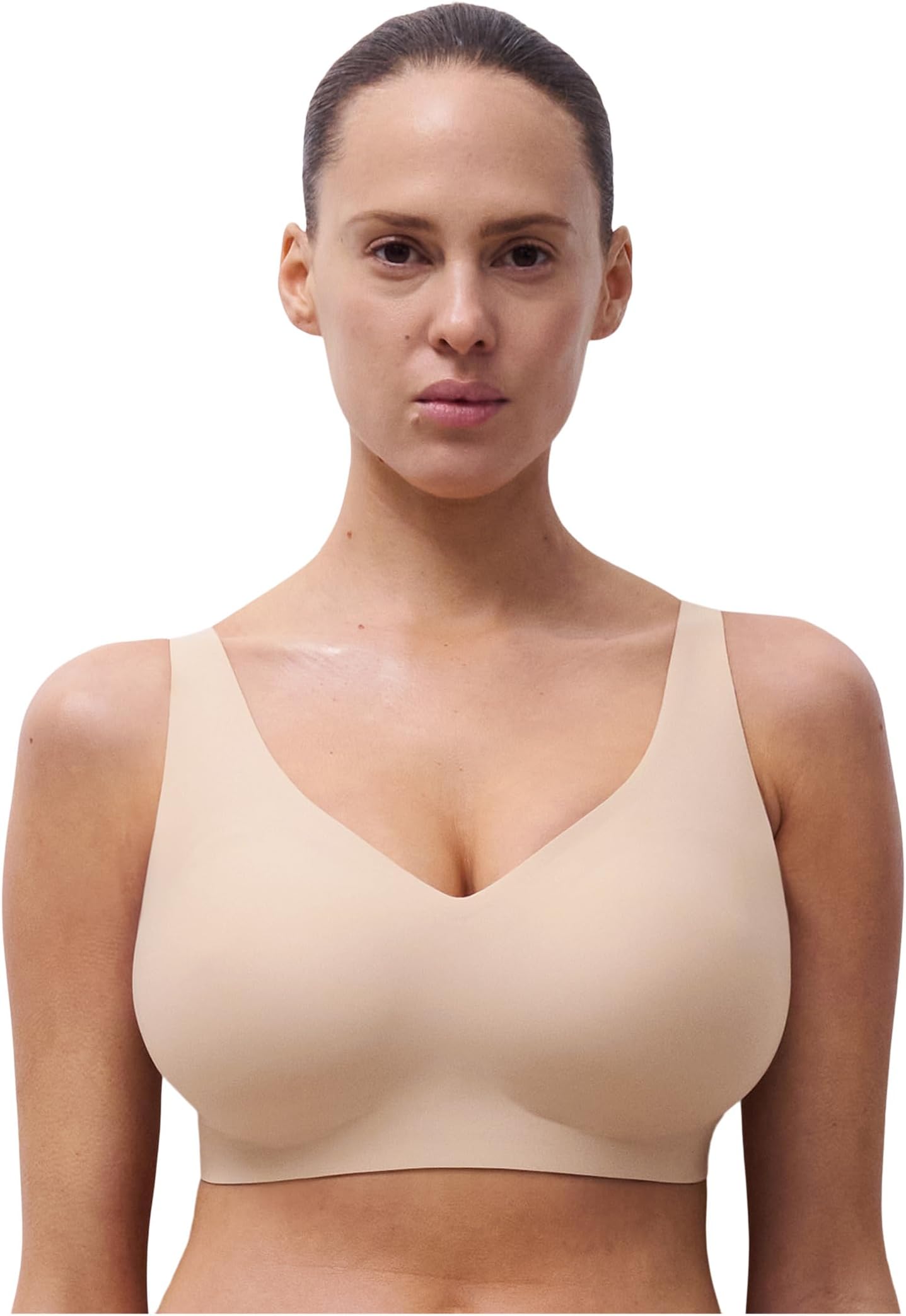 

Бюстгальтер Chantelle Soft Stretch V-Neck Wireless Support Bra, цвет Nude Blush