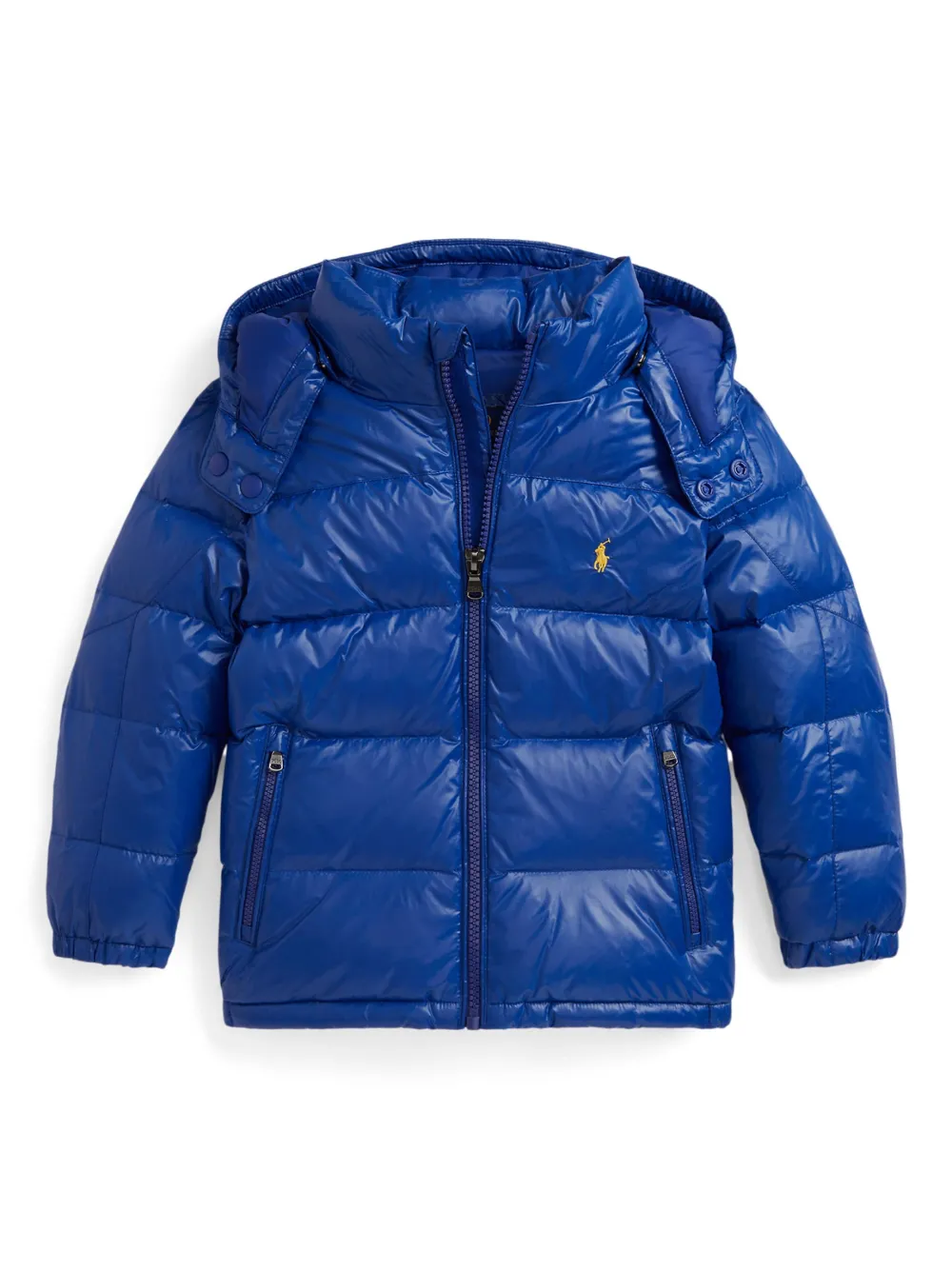 

Пуховик с капюшоном POLO RALPH LAUREN KIDS, синий