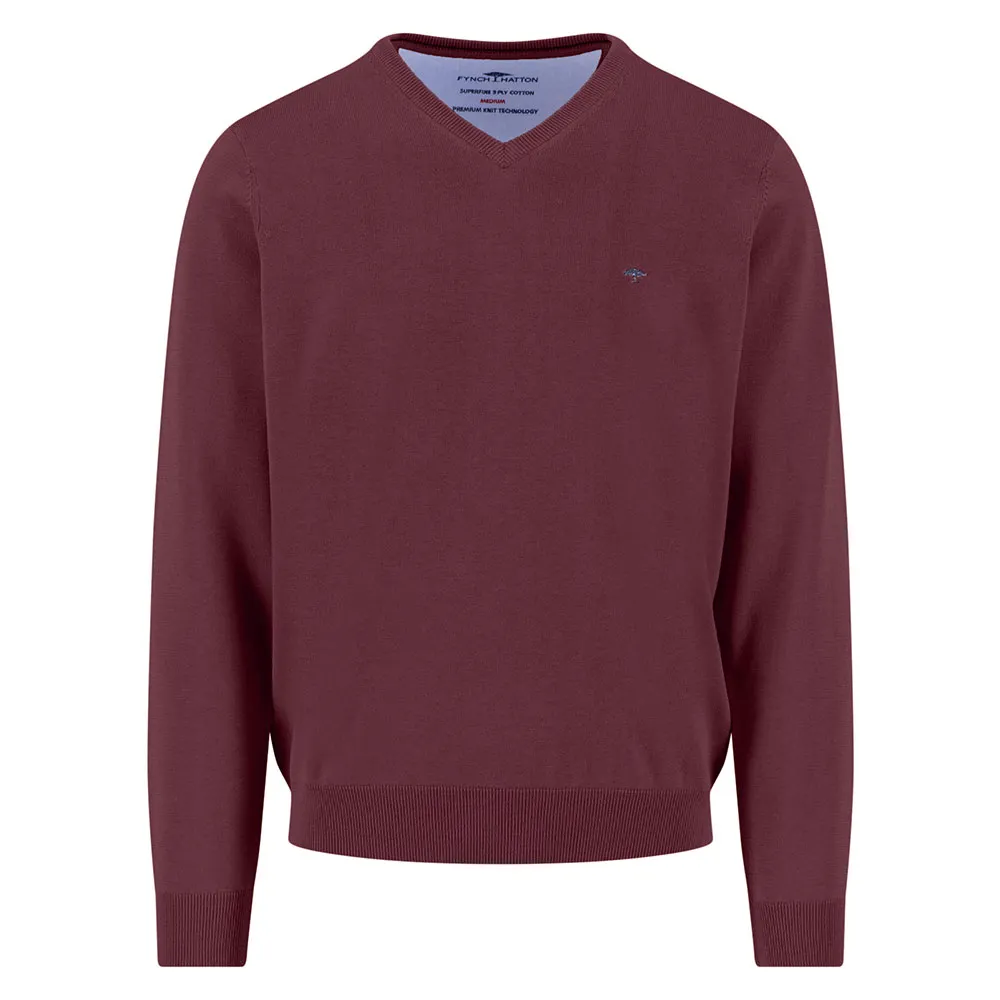 

Свитер Fynch Hatton 1514211 v neck, фиолетовый