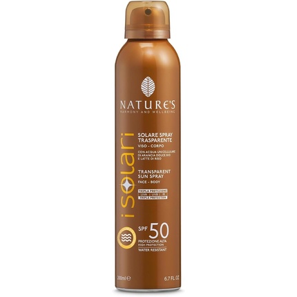 

Nature's I Solari Прозрачный спрей для лица и тела SPF 50 200 мл Bios Line