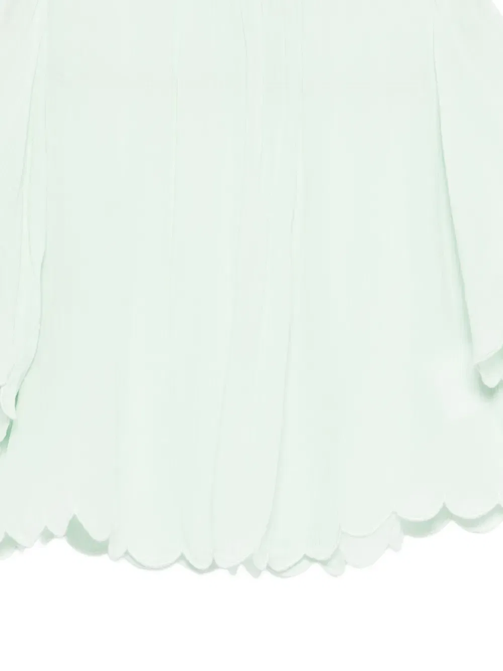 Топ с фигурным краем Stella Mccartney Kids, зеленый — фото 3