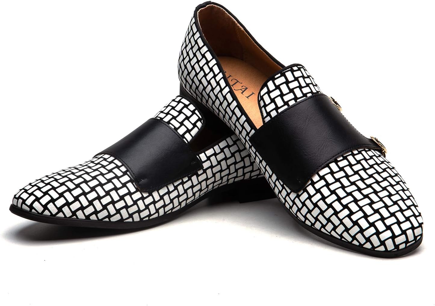 

Мужские туфли JITAI - повседневные лоферы из резины и кожи для мужчин - модная деловая обувь, черный