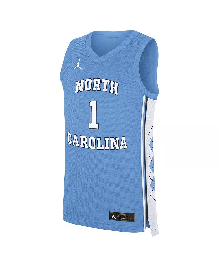 Мужская баскетбольная майка Carolina Blue North Carolina Tar Heels Road Replica Jordan — фото 3