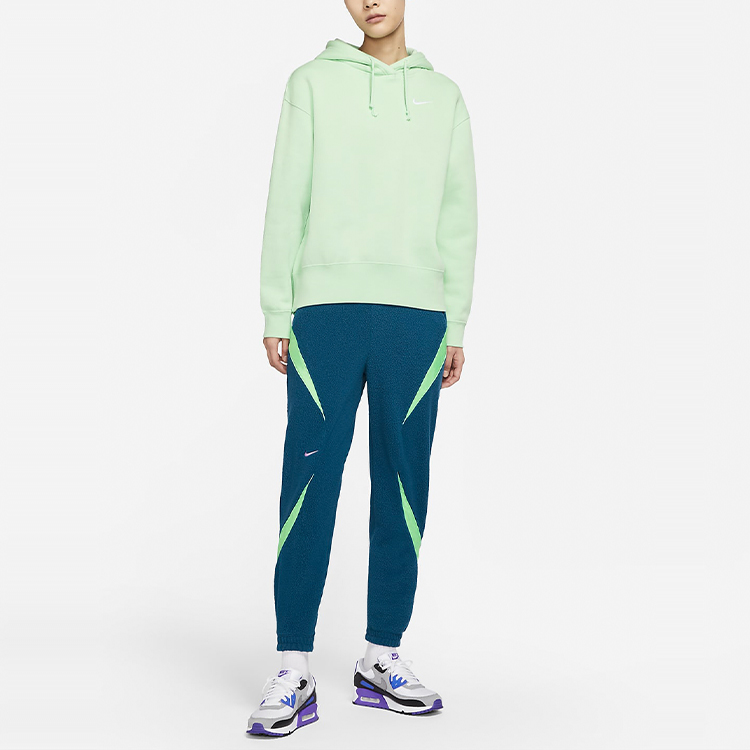 Вязаные спортивные брюки женские с вышивкой соломенно-голубой Nike, фиолетово-синий — фото 4