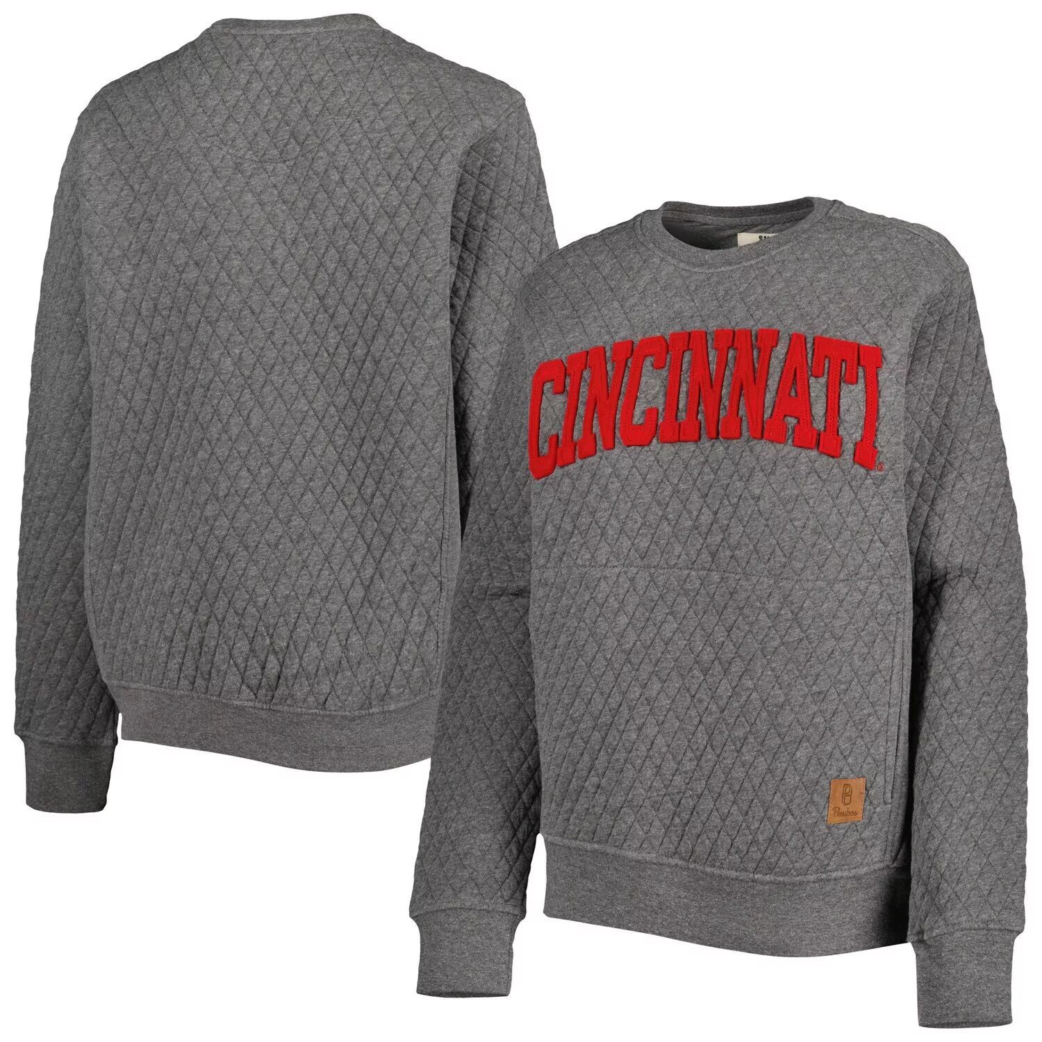 

Женский стеганый пуловер Pressbox Heather Charcoal Cincinnati Bearcats Moose