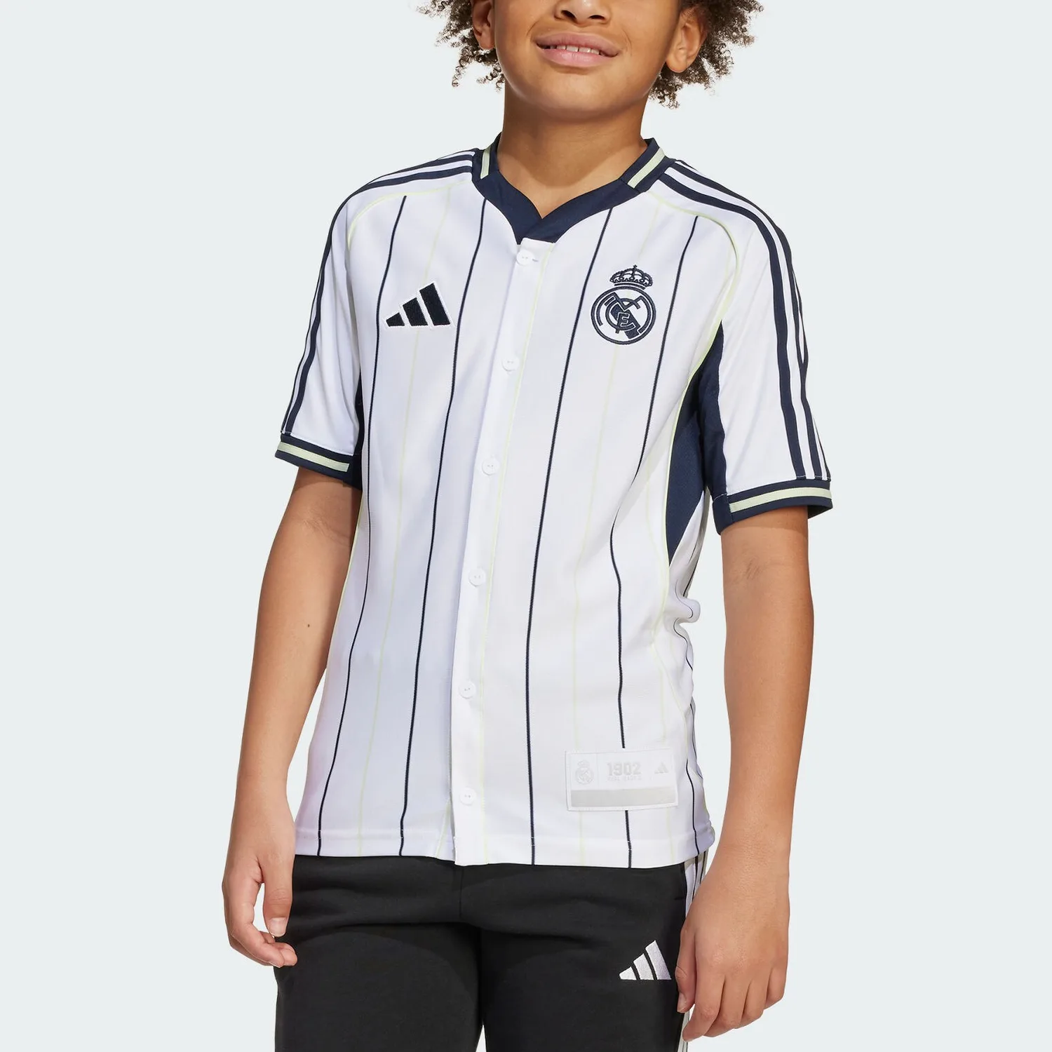 Футболка Real Madrid SS25 US PACK SHIRT детская Adidas, White/Legend Ink — фото 3