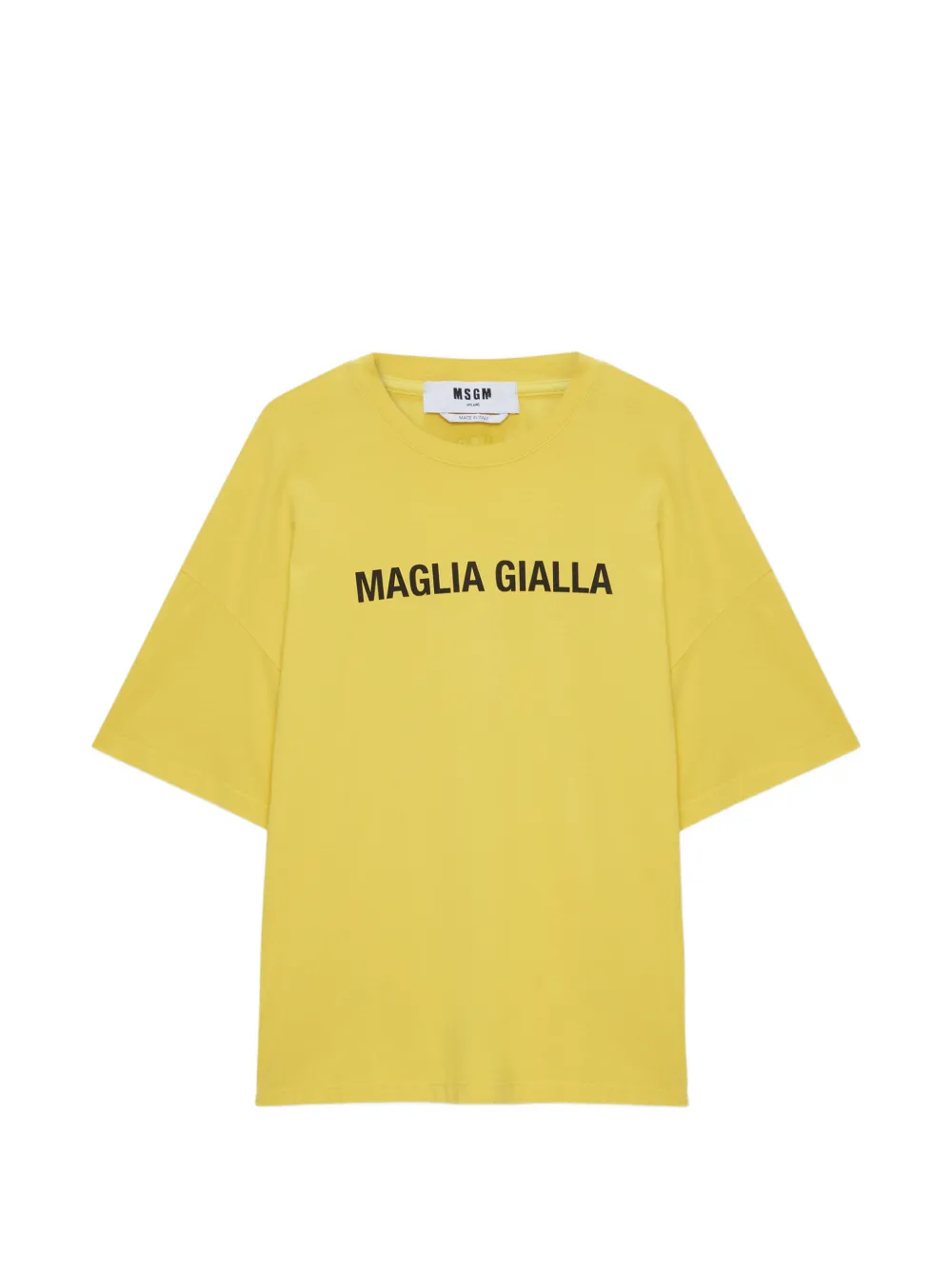 

Футболка с буквенным принтом Msgm, желтый