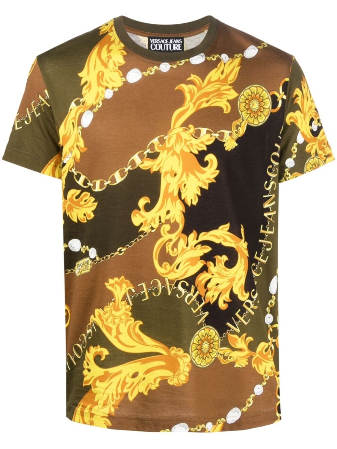 

Versace Jeans Couture футболка с принтом Chain Couture, зеленый
