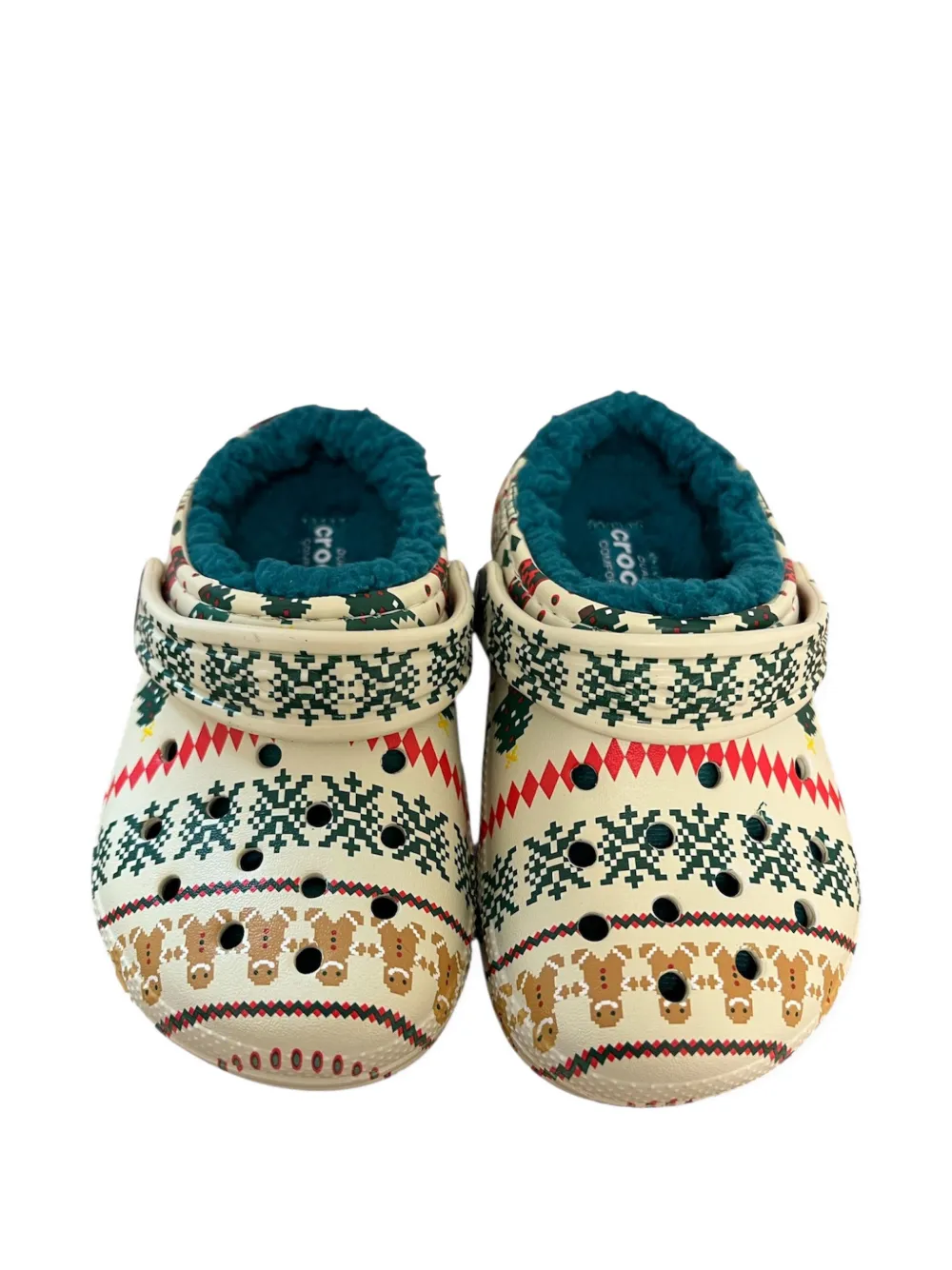 Классические сабо с подкладкой Crocs Kids, бежевый — фото 2